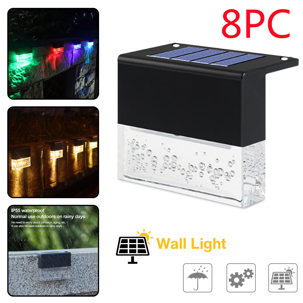 Solar LED Fence Lights – RGB Color-Changing, Waterproof (6-Pack)