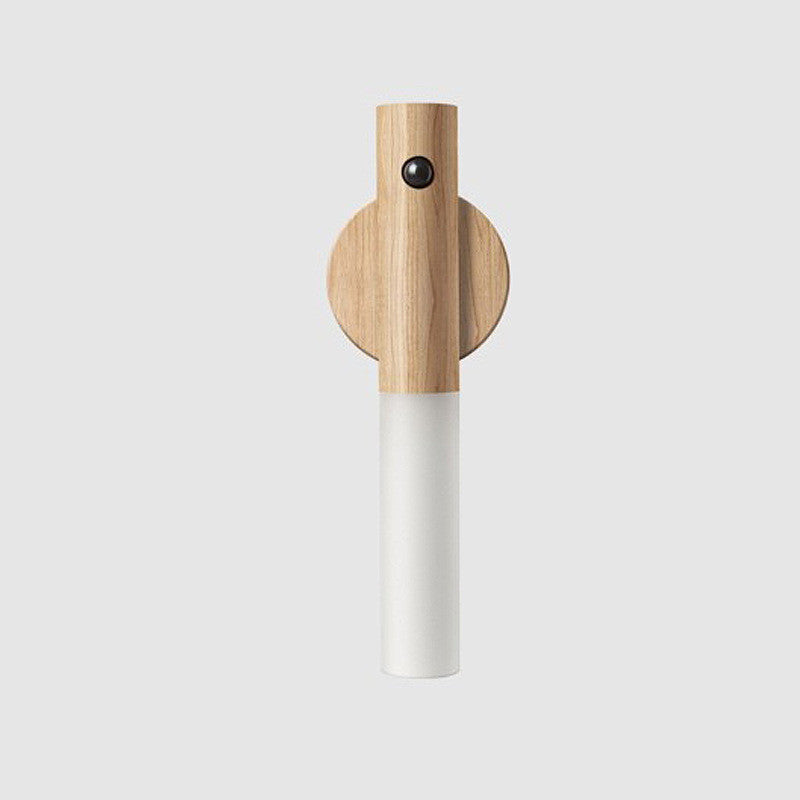 Rechargeable Motion Sensor Cabinet Light – USB Magnetic Wood LED Night Lamp