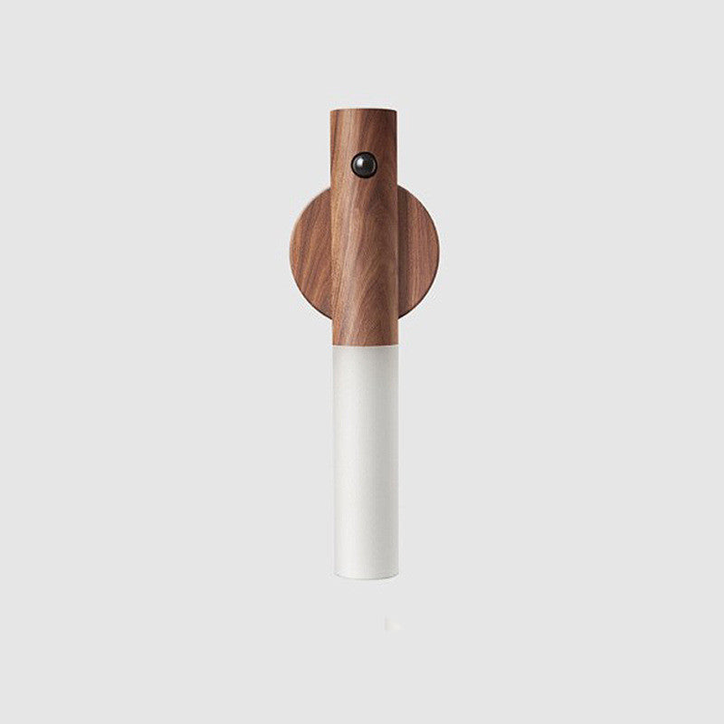 Rechargeable Motion Sensor Cabinet Light – USB Magnetic Wood LED Night Lamp
