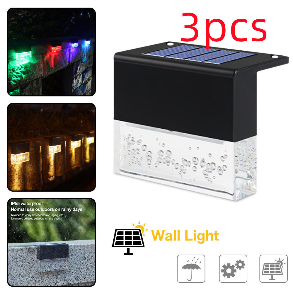 Solar LED Fence Lights – RGB Color-Changing, Waterproof (6-Pack)