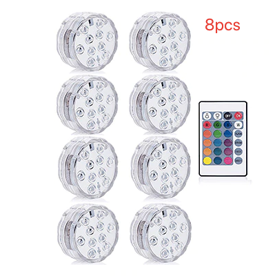 Submersible LED Glow Lights β RGB Remote Control (4β16 Pack)