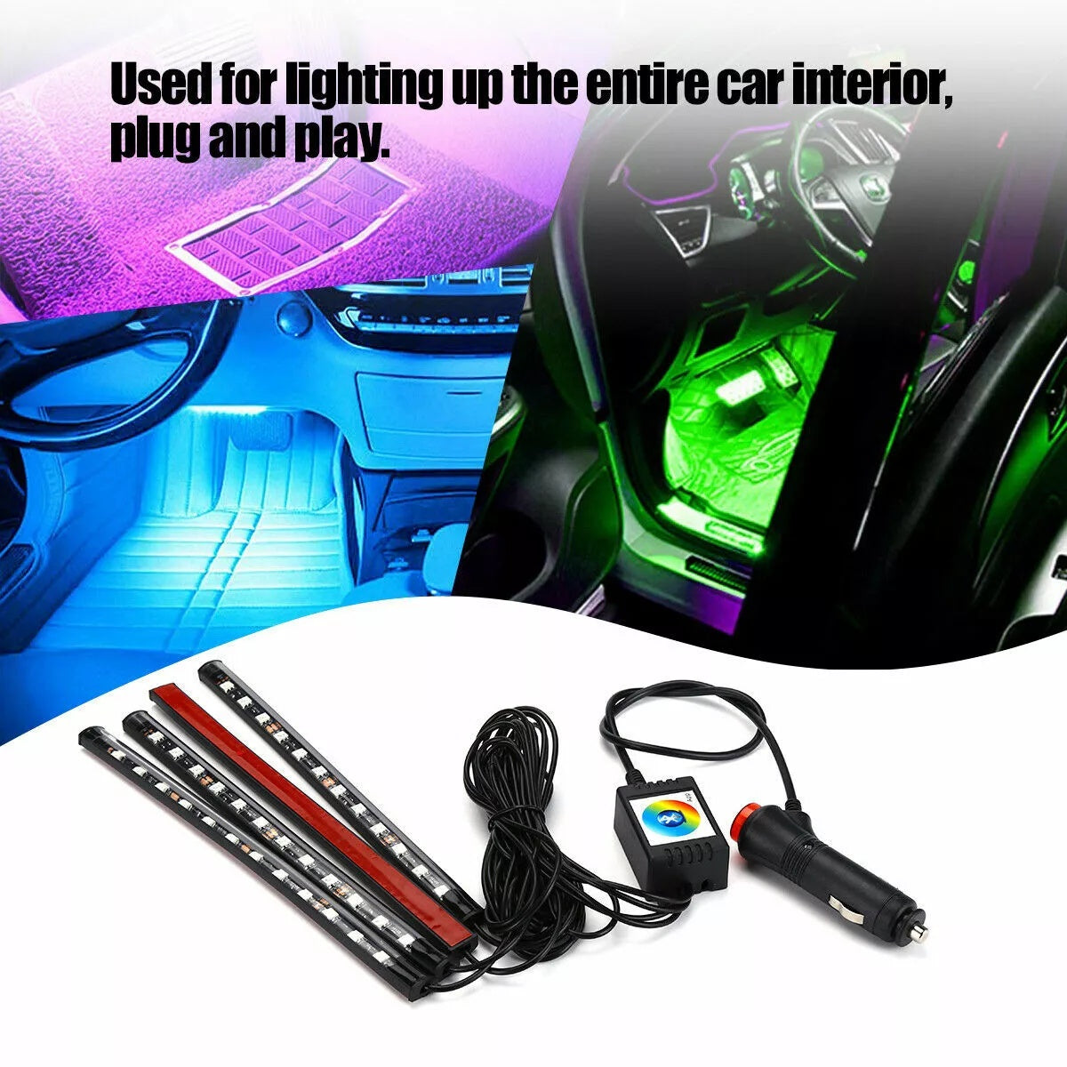 RGB LED Strip Light – Music Sync, USB Powered with Remote (48 LEDs)