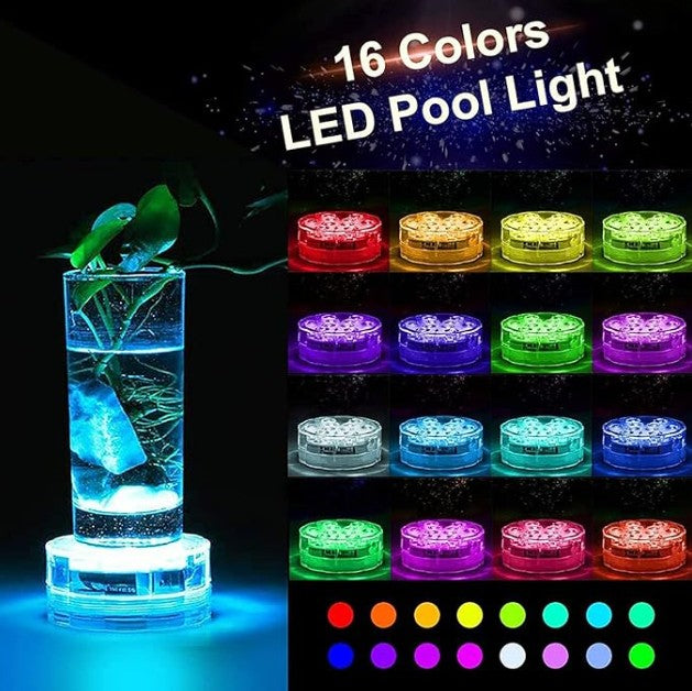 Submersible LED Glow Lights β RGB Remote Control (4β16 Pack)