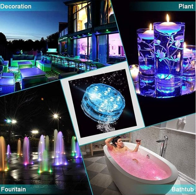 Submersible LED Glow Lights β RGB Remote Control (4β16 Pack)