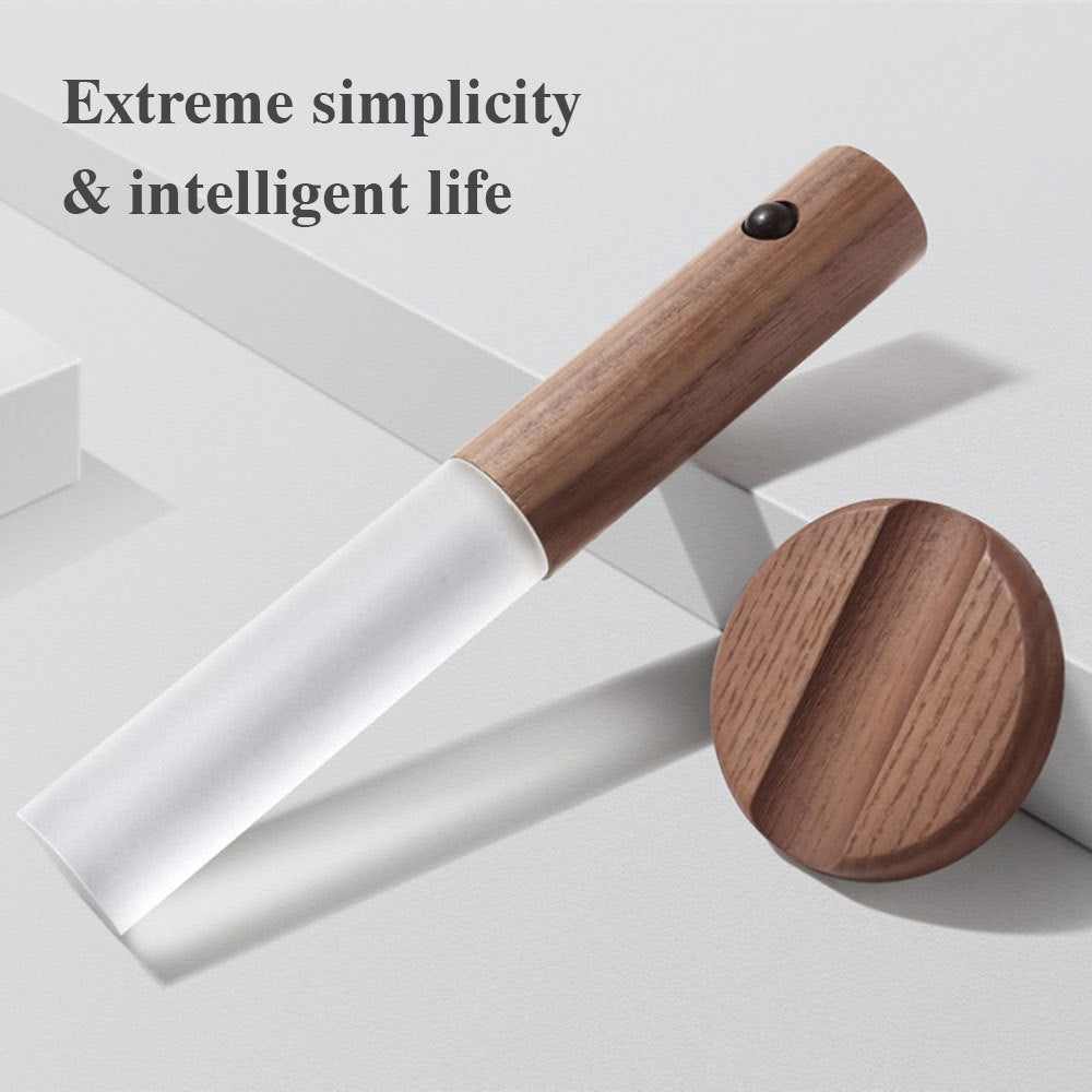 Rechargeable Motion Sensor Cabinet Light – USB Magnetic Wood LED Night Lamp