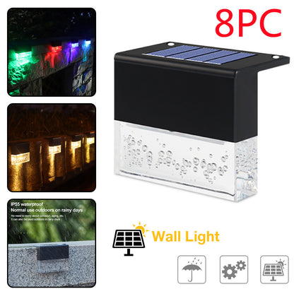 Solar LED Fence Lights – RGB Color-Changing, Waterproof (6-Pack)