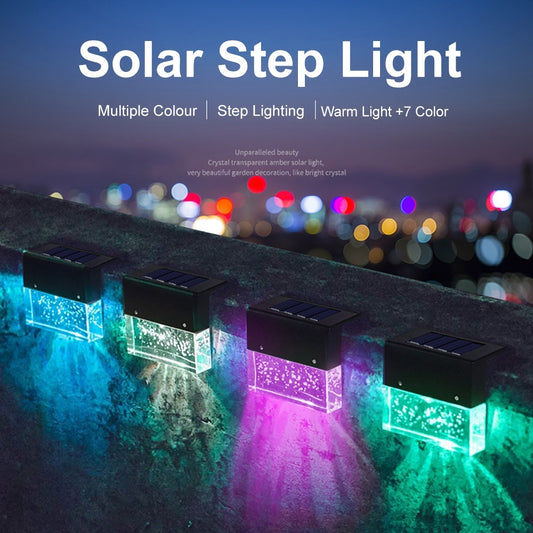 Solar LED Fence Lights – RGB Color-Changing, Waterproof (6-Pack)