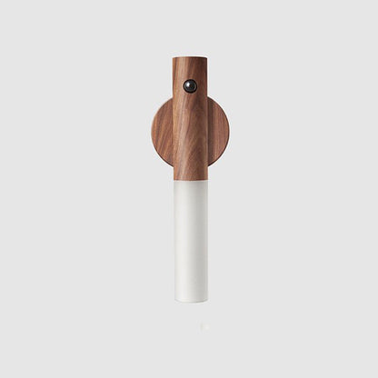 Rechargeable Motion Sensor Cabinet Light – USB Magnetic Wood LED Night Lamp