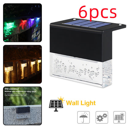 Solar LED Fence Lights – RGB Color-Changing, Waterproof (6-Pack)
