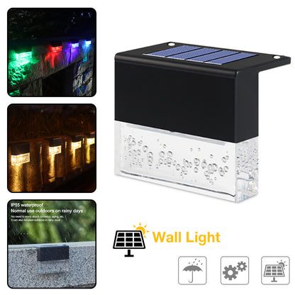 Solar LED Fence Lights – RGB Color-Changing, Waterproof (6-Pack)