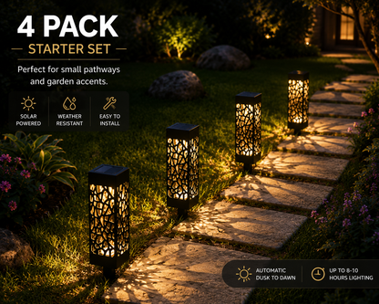 Solar Shadow Pathway Lights™ | Decorative Outdoor Solar Garden Lighting
