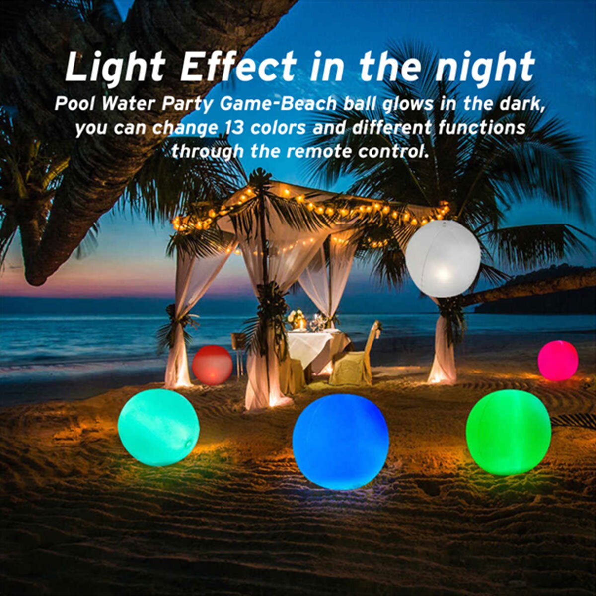Floating Pool Light With 16 Emitting Colours