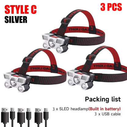 High-Quality 5 LED Rechargeable Flashlight