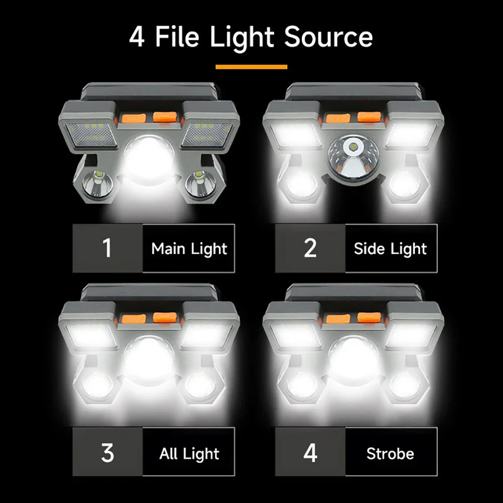 High-Quality 5 LED Rechargeable Flashlight